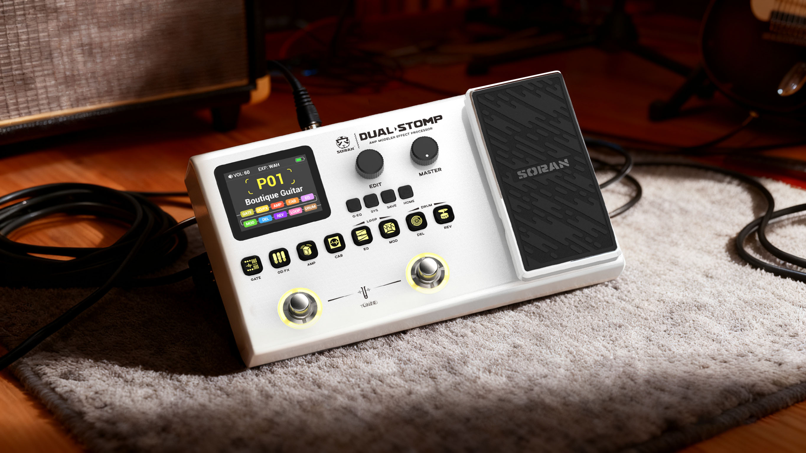 先进的音箱模拟技术，呈现真实电子管音色