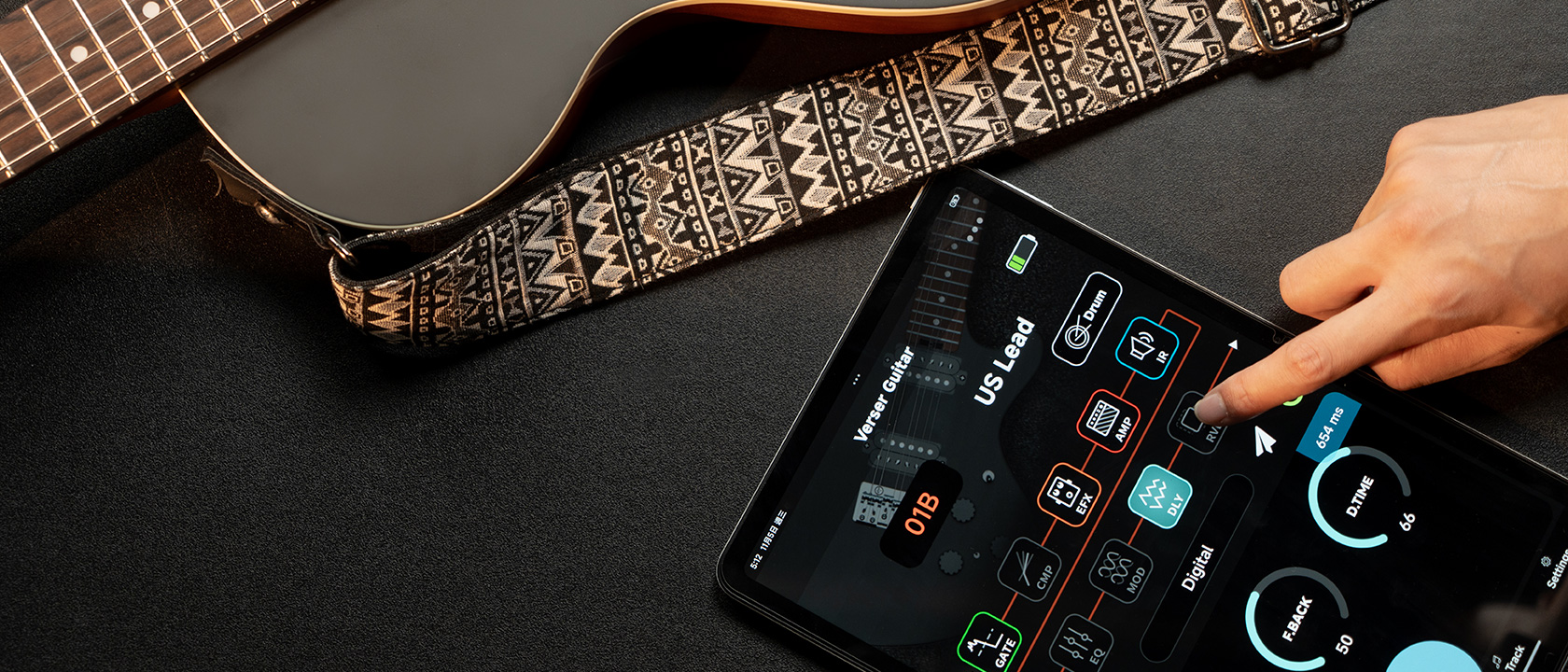 Built-in 9 Effect Modules for Pro-Grade Tones Anytime