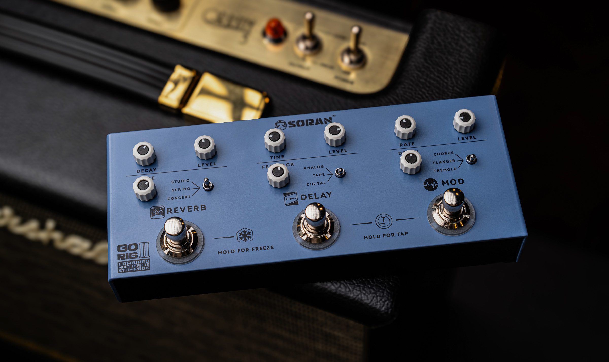 Modulation, Delay, and Reverb in One, Perfectly Pairing with Overdrive, Distortion, or Amp-sim Pedals